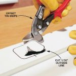 step 8 cut outlet hole